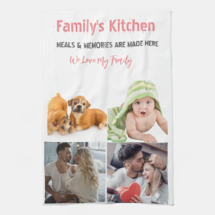 Photo and Modern Typography Kitchen Towels
