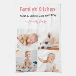 Photo and Modern Typography Kitchen Towels