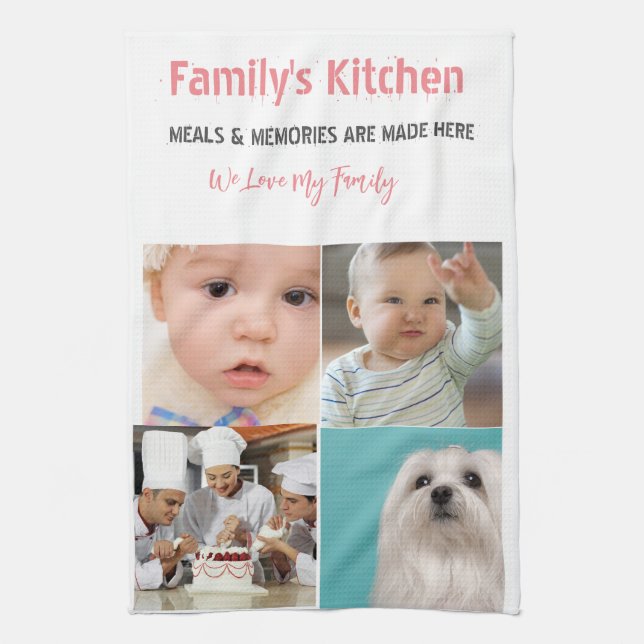 Photo and Modern Typography Kitchen Towels (Vertical)