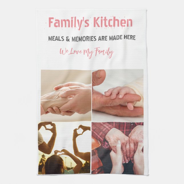Photo and Modern Typography Kitchen Towels (Vertical)