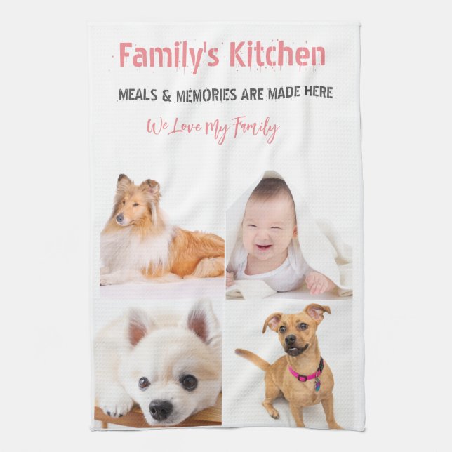 Photo and Modern Typography Kitchen Towels (Vertical)