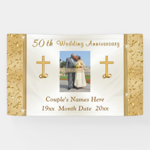 PHOTO and Personalized 50th Anniversary Banner