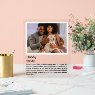 Photo and Personalized Description Change Text  Acrylic Sign