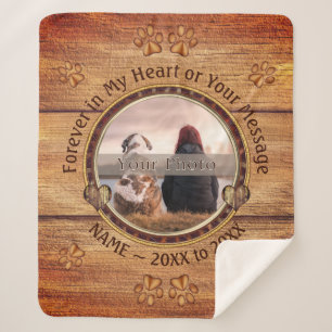 Photo and Personalized, Dog Memorial Blanket