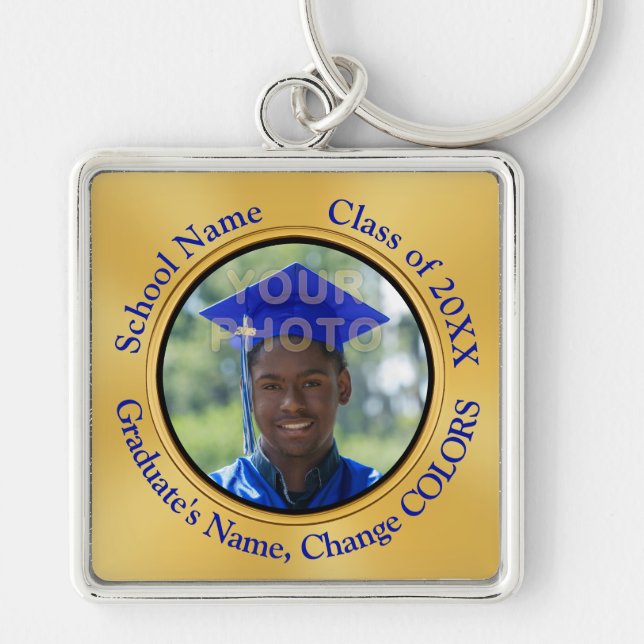 Photo and Personalized Graduation Keychains (Front)