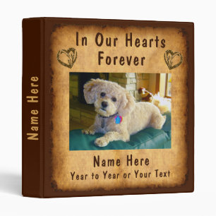 Photo and Personalized Pet Remembrance Gifts Binder
