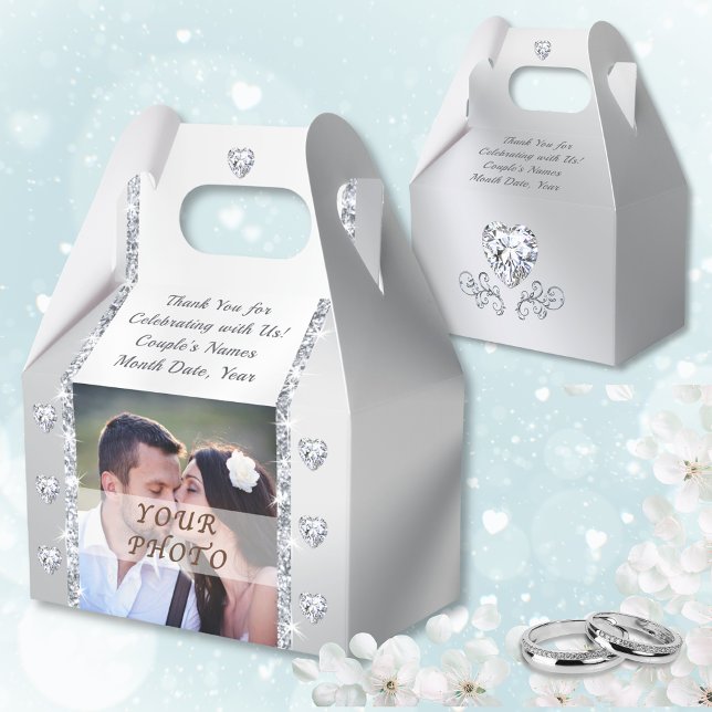 Photo and Personalized Wedding Favour Boxes (Personalized Wedding Favor Boxes. Wedding Favor Bags. Wedding favor ideas. Bridal Shower favors.)