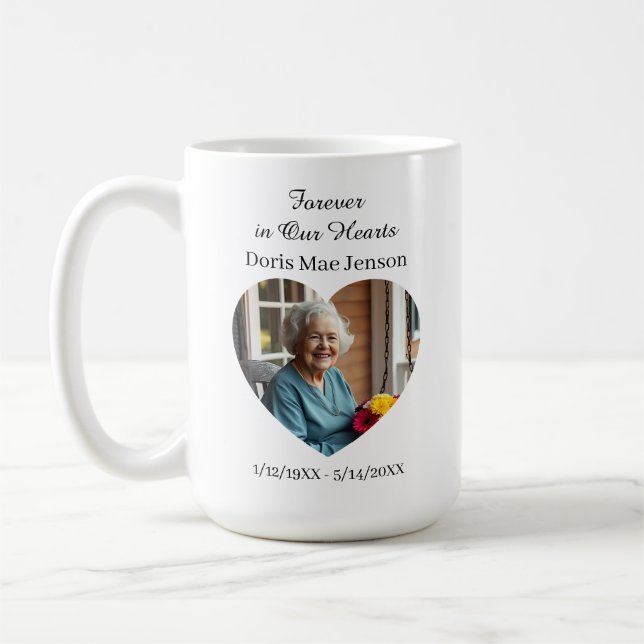 Photo and Poem Sentimental Memorial Coffee Mug (Left)