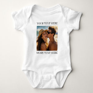 Photo and Text Baby Bodysuit