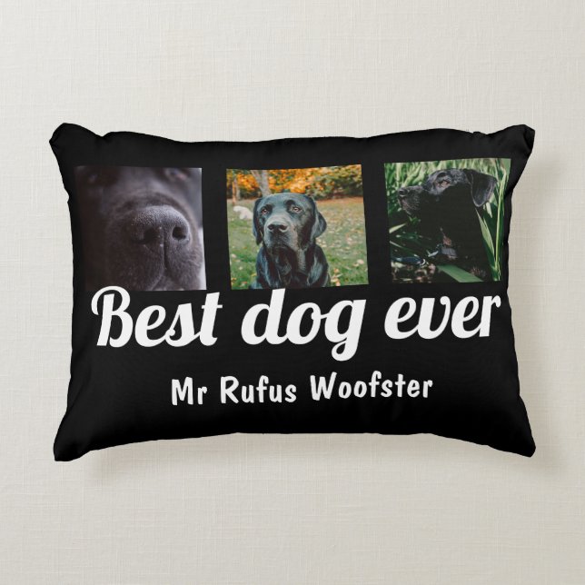 Photo and Text Custom Personalized Accent Pillow (Front)