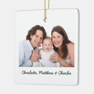 Photo and Text Custom Personalized Ceramic Ornament