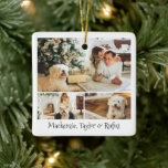 Photo and Text Custom Personalized Ceramic Ornament<br><div class="desc">Add your own 3 photos and text to this customizable hanging ornament.. ideal for Christmas or any other event / occasion .. personalized to suit your requirements .. hanging ceramic ornaments from Ricaso


NOTE BE CAREFUL OF PHOTO PLACEMENT AVOID ANY IMPORTANT DETAILS BEING ON THE HOLE IN THE ORNAMENT</div>