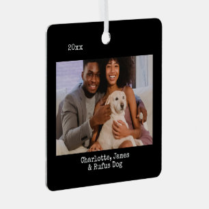 Photo and Text Custom Personalized Metal Ornament