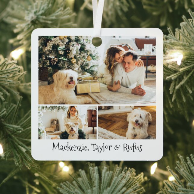 Photo and Text Custom Personalized Metal Ornament (Insitu)