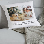 Photo and Text Custom Personalized Throw Pillow<br><div class="desc">Add your own photo and text to this customizable throw pillow.. ideal for Christmas .. personalized to suit your requirements .. home soft furnishings from Ricaso</div>