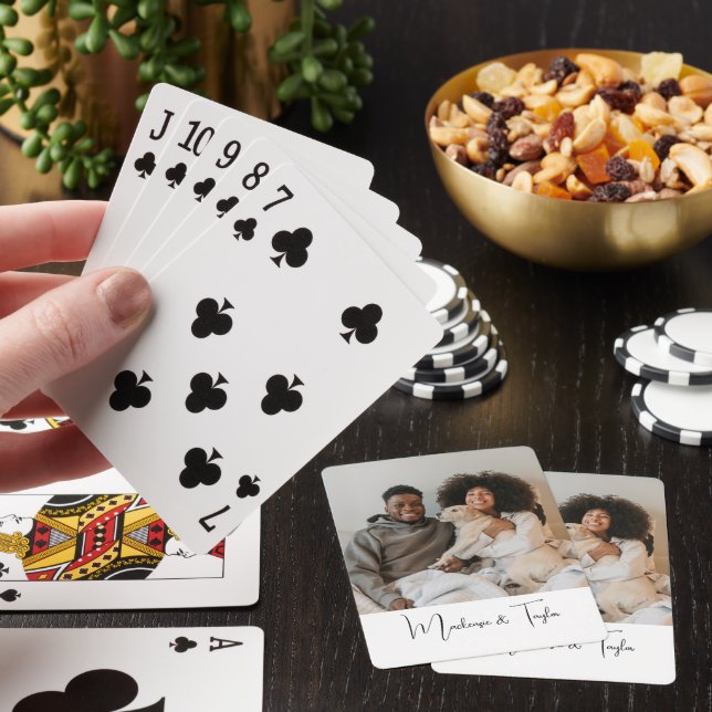 Photo and Text Personalized Playing Cards (In Situ)