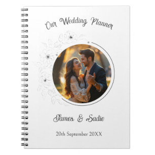 Photo Anemone on White Wedding Planner Notebook