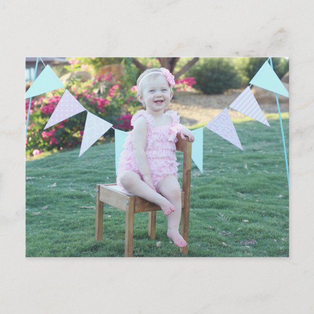 Photo Anniversaire Carte de remerciements (Devant)