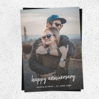 Photo Anniversaire | Carte moderne tendance design