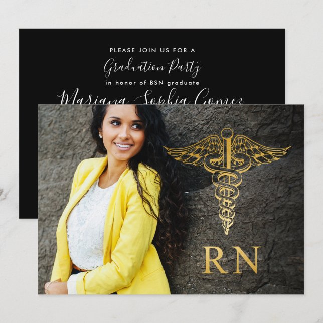 Photo Announcement RN BSN Graduation Party (Front/Back)