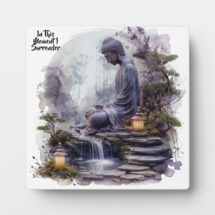 Photo Aquarelle Bouddha Remise Plaque avec Easel