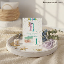 Photo & Aquarius Birthday with Gold & Balloons