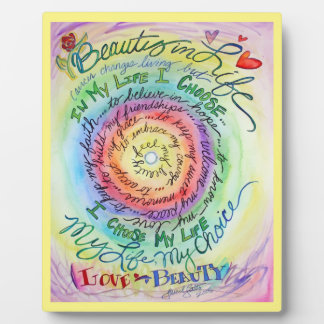 Photo Arc-en-ciel Cancer Poème Affirmation Art Plaque