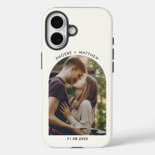 Photo Arch Engagement Keepsake Personalized iPhone 16 Case