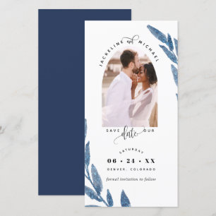 Photo Arch, Navy Wedding Save The Date Bookmark