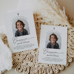 Photo Arché First Communion Boy Invitation