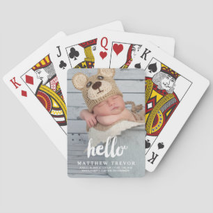 Photo Baby Birth Announcement Playing Cards