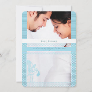 Photo Baby Boy Shower Announcement