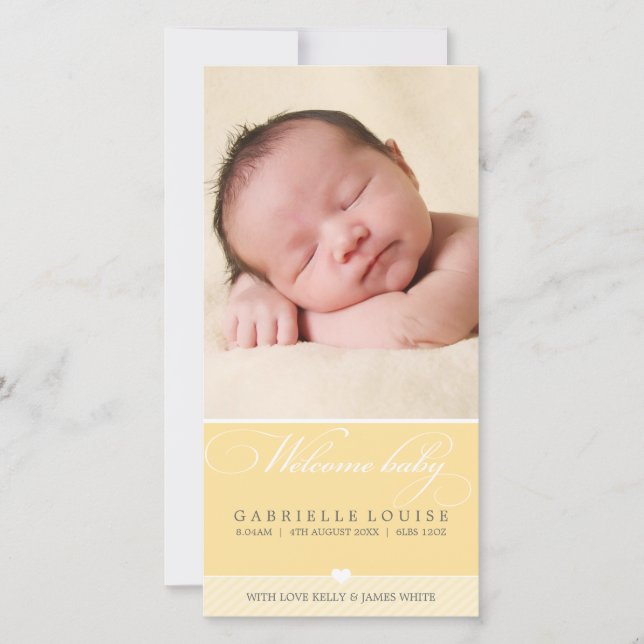 PHOTO BABY FAIRE-PART :: beau type 2 (Devant)