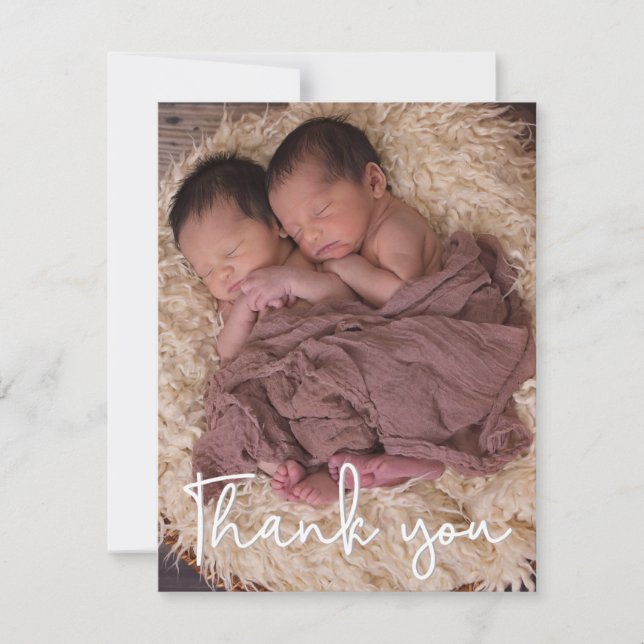 Photo Baby Faire-part Twin Baby (Devant)