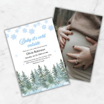 Photo Baby It's Cold Outside Winter Baby Shower