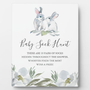 Photo Baby shower Bunny Spring Jeux Plaque