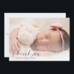 Photo Baby Shower Thank You Announcement Card<br><div class="desc">Your Photo Handwritten Baby Shower Thank You Announcement</div>
