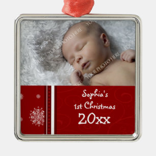 Photo Baby's 1st Christmas Ornament