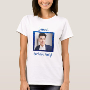 Photo bachelor custom party celebration blue T-Shirt
