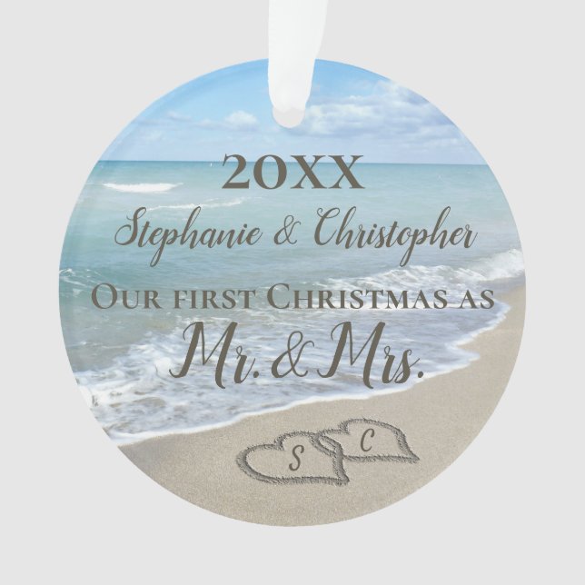 Photo Back First Christmas Together Beach (devant)