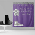 Photo Backdrop 50th Birthday Party Silver Glitter Tapestry<br><div class="desc">This design was created though digital art. It may be personalized by choosing the customize further option. Contact me at colorflowcreations@gmail.com if you with to have this design on another product. Purchase my original abstract acrylic painting for sale at www.etsy.com/shop/colorflowart. See more of my creations or follow me at www.facebook.com/colorflowcreations,...</div>