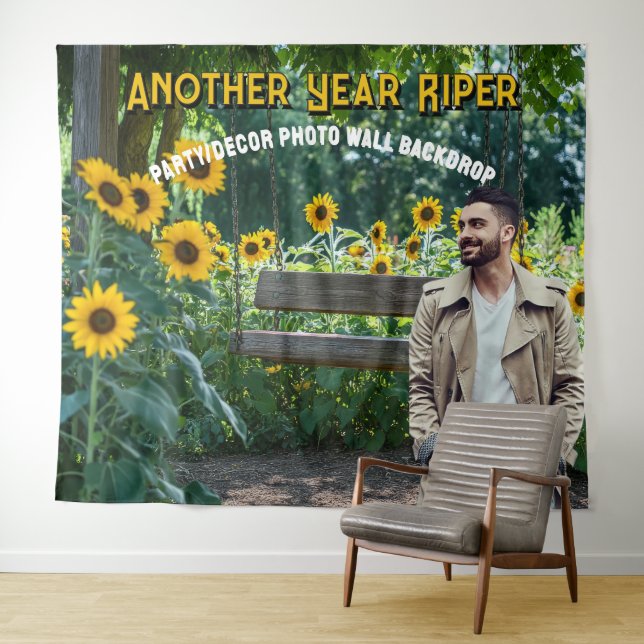 Photo - Backdrop Sunflower Party Decor  Tapestry (In Situ (Horizontal))