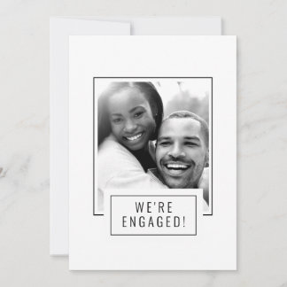 Photo Badge | B/W Photo | White | Engagement Card