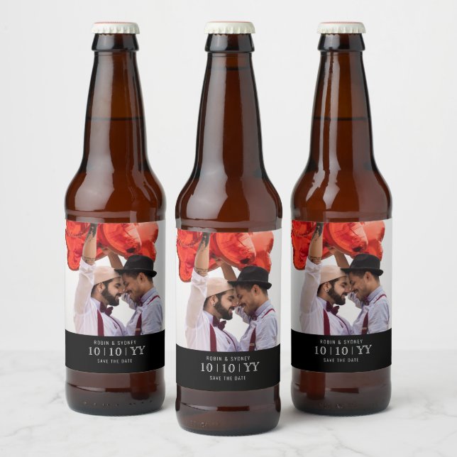 Photo Badge | Save The Date | Beer Label (Bottles)