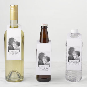 Photo Badge Save the Date Bottle Tag White