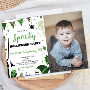 Photo Ballon Vert Halloween Invitations Anniversai