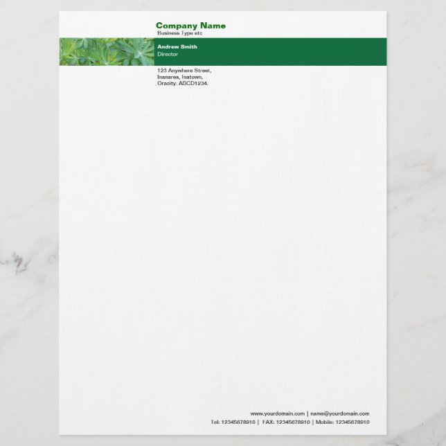 Photo Band - Leaves Letterhead (Front)