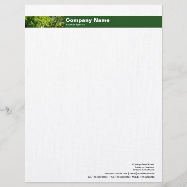 Photo Band v2 - Trees Letterhead (Front)