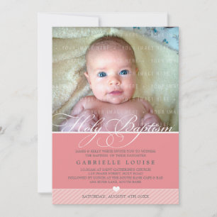 PHOTO BAPTISM INVITATION :: charmant type 1