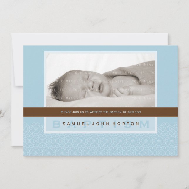 PHOTO BAPTISM INVITATION :: dit doucement 4L (Devant)